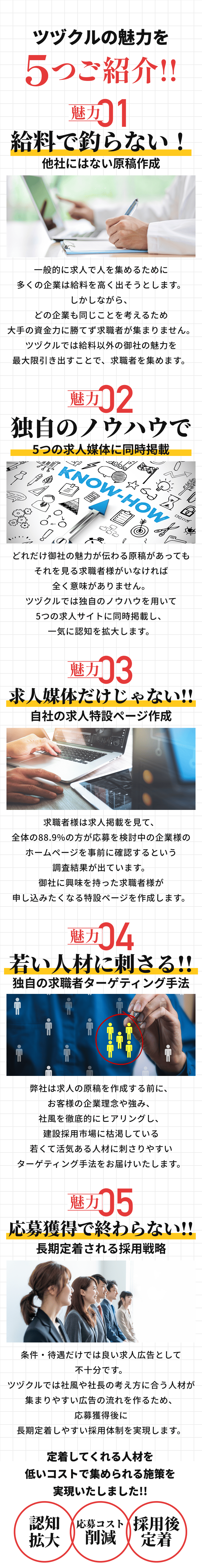 ツヅクルの魅力を五つご紹介